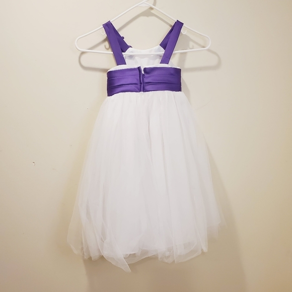 Alfred Angelo Ivory and Purple baby girl Tule Formal dress fits 18M - Picture 4 of 9